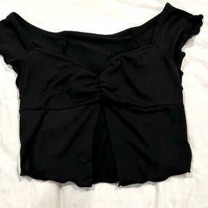 Black crop top